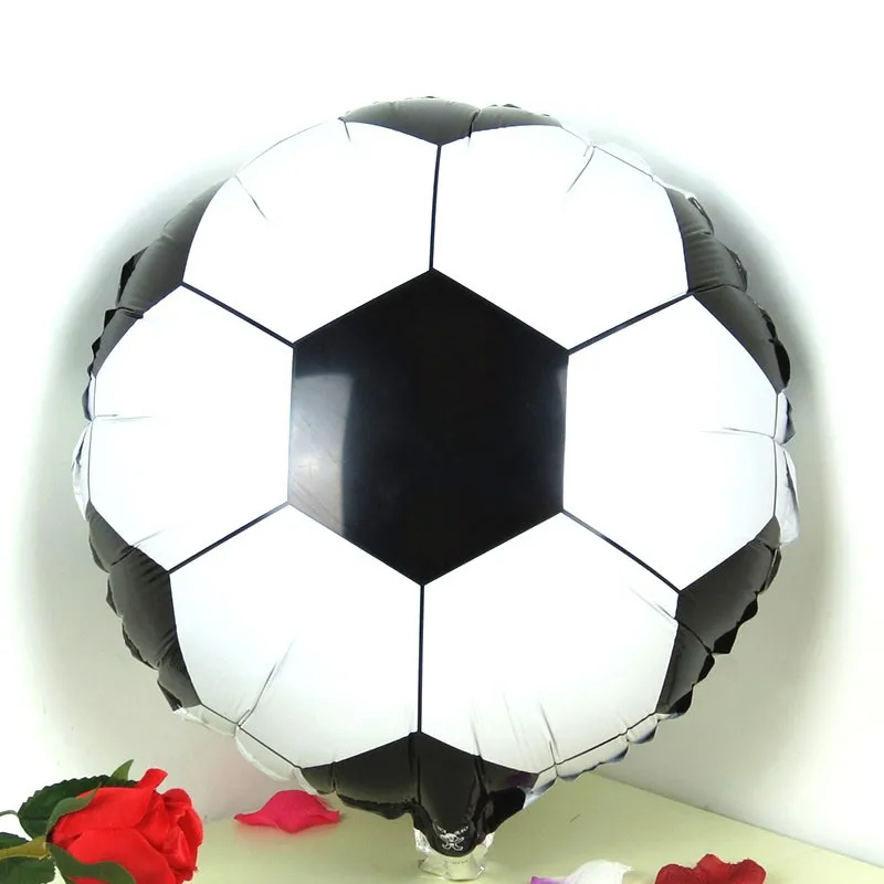 20pcs/lot 18 Inch Football Helium Foil Balloon Round Soccer Balloons