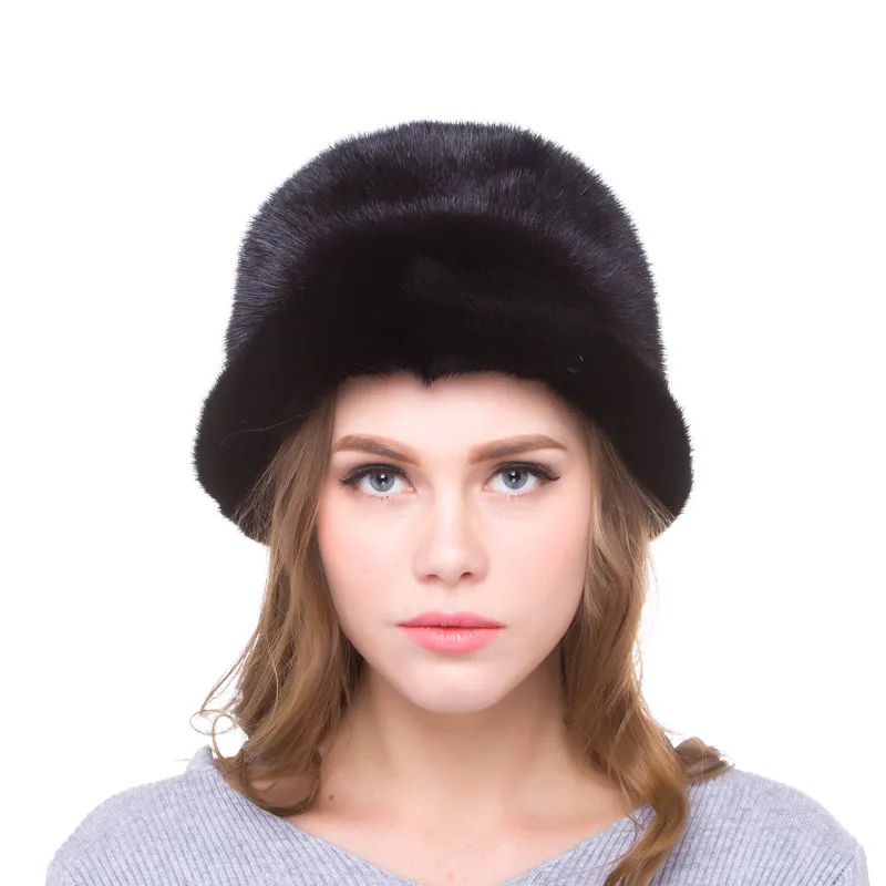 

JKP women's mink fur hat winter hats for women natural whole skin fisherman cap new hot fashion party hat 2018 new DHY18-11