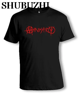

Ministry Logo T-Shirt | Industrial Metal | EBM | S-XXL man tee shirt luxury brand tops cotton tees sbz5265