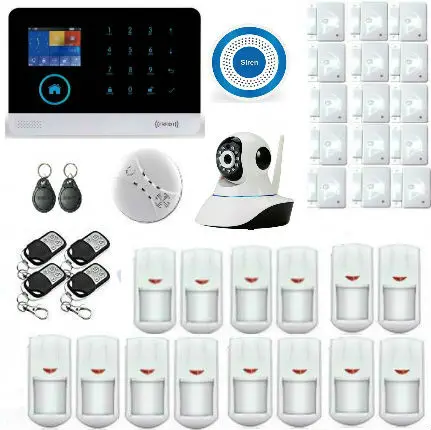 YoBang Security WIFI 3G WCDMA Smart Home Safety Alarm System Kit PIR Motion Sensor Door Window Sensor WIFI IP Camera 433MHZ.