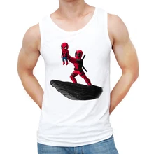 Новые Паук Король Дэдпул Для мужчин Топы Мода Crimson King жилет с принтом Funk Рак битник панк Tee