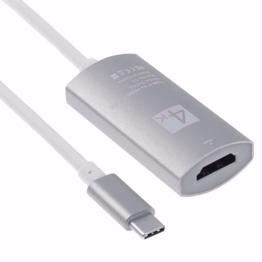 USB 3,1 к HDMI адаптер конвертер «Папа-мама» usb type C к HDMI адаптер для MacBook2016/huawei Matebook/Smasung S8 - Цвет: Белый