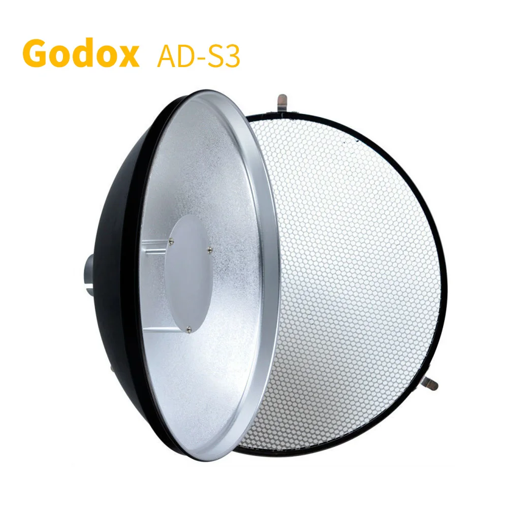 

Godox AD-S3 Beauty Dish + With Honeycomb Grid Light Soft Cloth For WITSTRO AD180 AD360 Studio Flash Light Accessories
