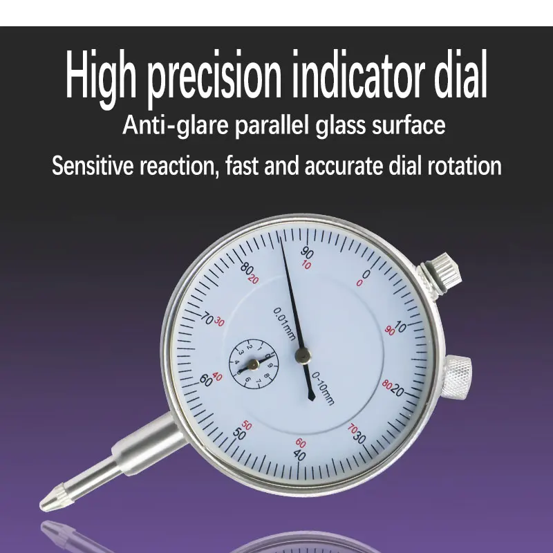 Точность 0,01 мм циферблатный индикатор 0-10 мм метр точный 0,01 мм разрешение Индикатор Датчик Mesure инструмент циферблат датчик