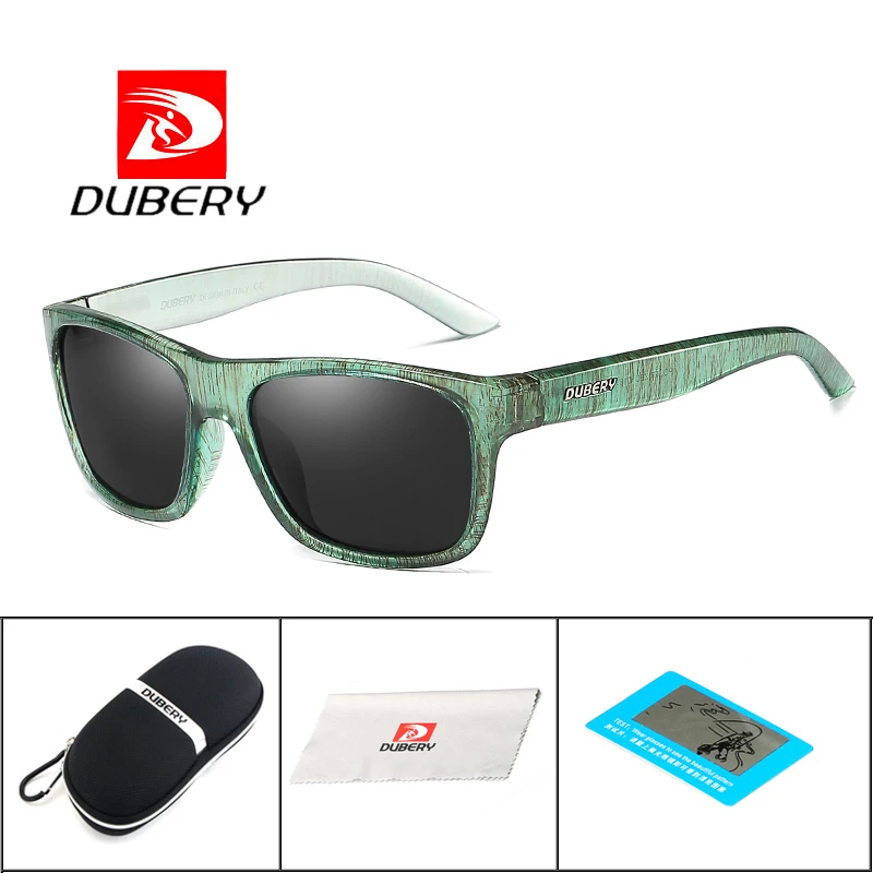 

DUBERY Square Polarized HD Sunglasses Men Driving Shades Male Retro Sun Glasses For Men Summer Mirror Brand Design Oculos