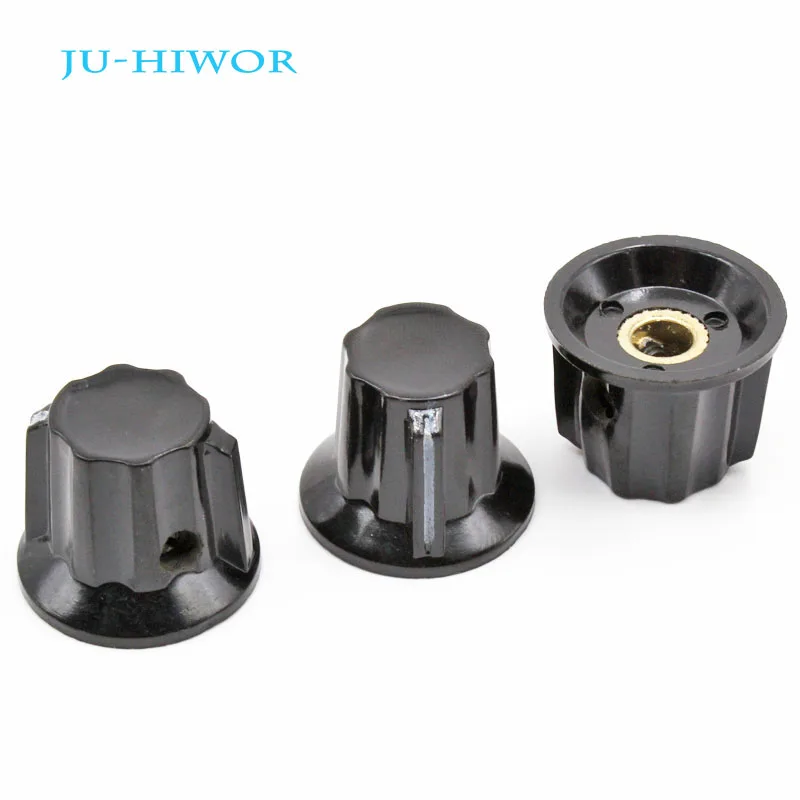 

5pcs K18-1 Bakelite Knob 25*20.5MM Mounting Hole 6MM For Rotary Potentiometer & Encoder & Rotary Switch