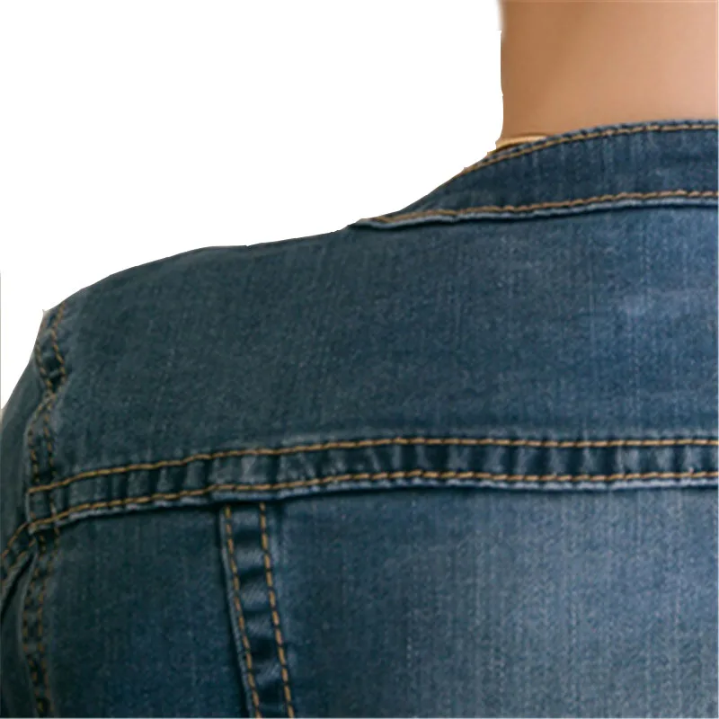 Новое поступление, весенне-осенняя короткая джинсовая куртка, винтажное повседневное пальто, женская джинсовая куртка, верхняя одежда, джинсы для женщин, плюс размер, 2XL