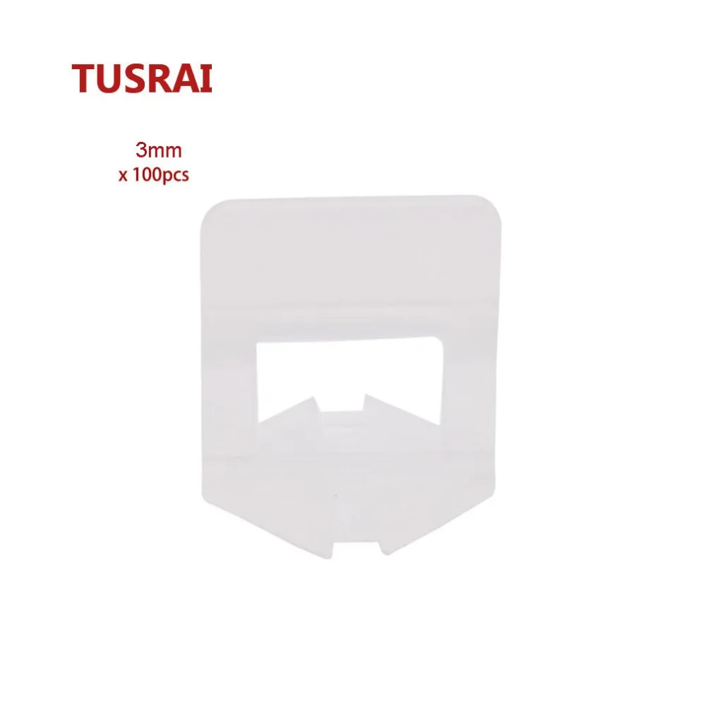 

Tile Leveling System Clip 3mm 1/8" 100pcs Ceramic Wall Floor Tile Leveling Spacers Installation Laying Tools Parts TUSRAI