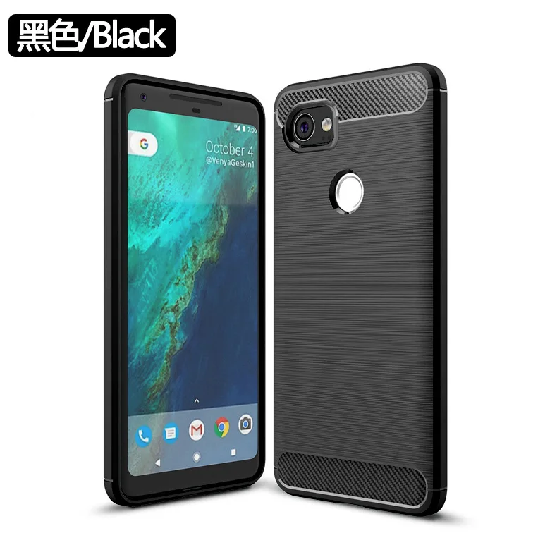 10 шт./лот shippingcarbon Волокно силиконовый чехол для Google Pixel 2/Pixel XL 2