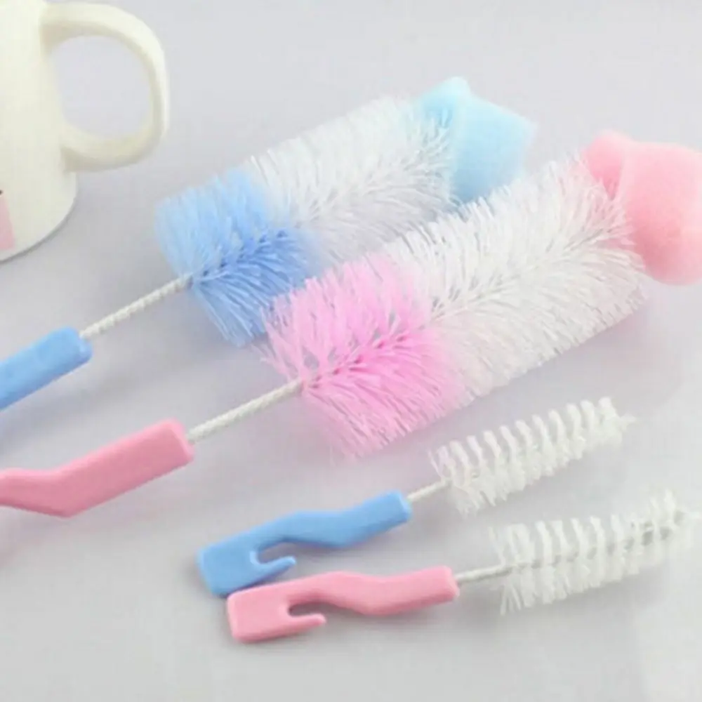 

Hot Selling Baby Nipple Bottle 360 Degree Sponge Cleaner With Pacifier Brush Multicolor Sponge Cleaner Washing Tool