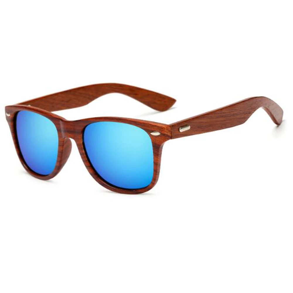 

BerWer New women Men Fashion Bamboo Sunglasses plastic frame with wood temples