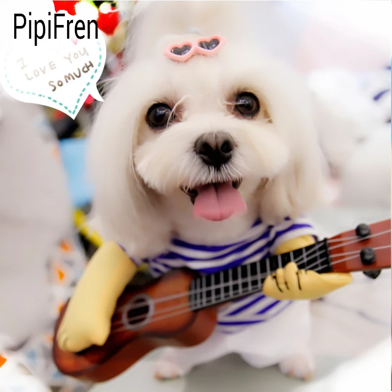 

PipiFren Small Cats Clothes Dogs Change Cosplay Guitar Costume Clothing For Pets Cosplay Cute Fashion manteau pour chien cani