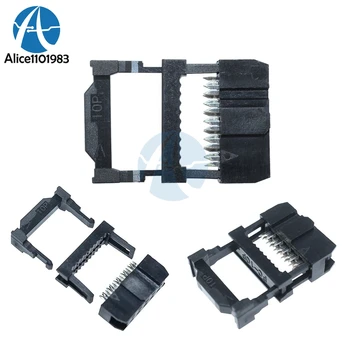 

100PCS 2x5 Pin 10 Pin 10PIN IDC Female Header Socket Connector FC-10 pin-10 Double Row 2.54mm Pitch