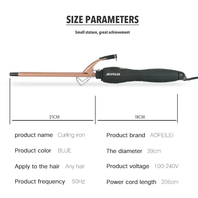 Hair Curler Aofeilei 9mm curling iron Hair waver Pear Flower Cone Ceramic curling wand roller beauty Salon Hair Curlers