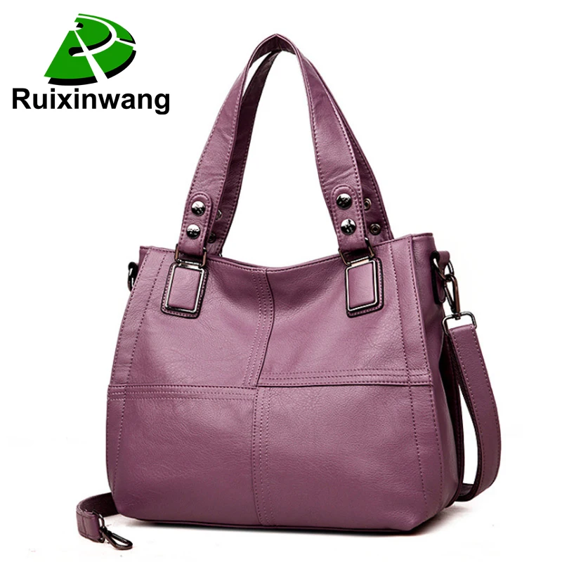 

Ruixinwang 2018 New Luxury Women Bags Designer Women's Pu Leather Soft Ladies Handbags Big Casual Tote Shoulder Messenger Bag