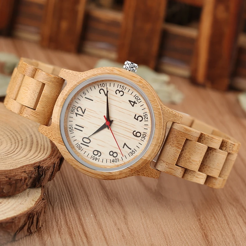 Женские деревянные часы из натурального бамбукового дерева часы лучший бренд класса люкс кварцевые женские часы под платье деревянный браслет как лучшие подарки