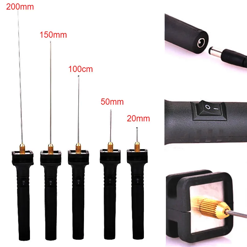 1 Set   2-20CM Electric Foam Cutter Black Electric Styrofoam Foam Cutter Hot Wire Foam Cutting Machine Pen w/ Voltage Adapter