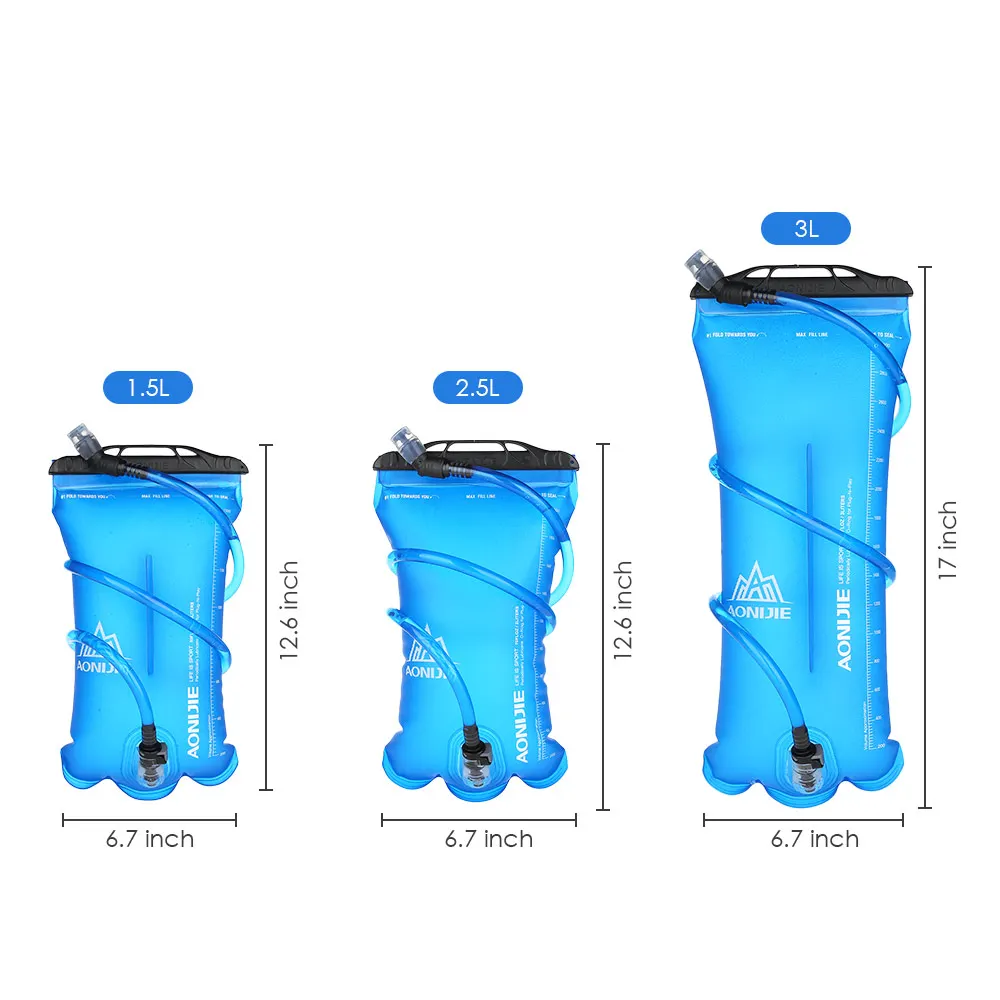 

AONIJIE 1.5L/2L/3L Running Foldable TPU Water Bag Outdoor Sport Cycling Hydration Bladder for Camping Hiking Climbing BPA Free