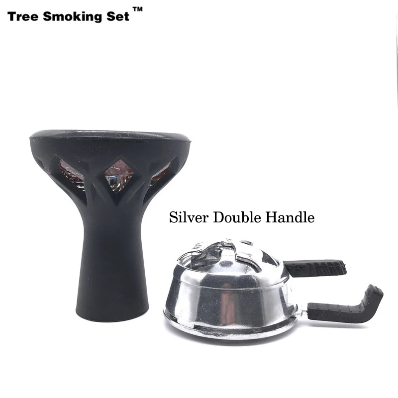 New Design High Grade lotus Silicone Shisha Hookah Double Handle