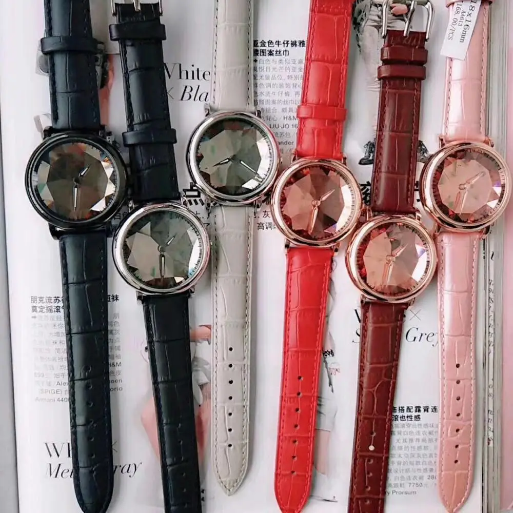 

Original Fashion Simple Ladies Luxury Watch Belt Quartz Watch Geometric Cutting Surface Watch Multi-color Optional Female Watch