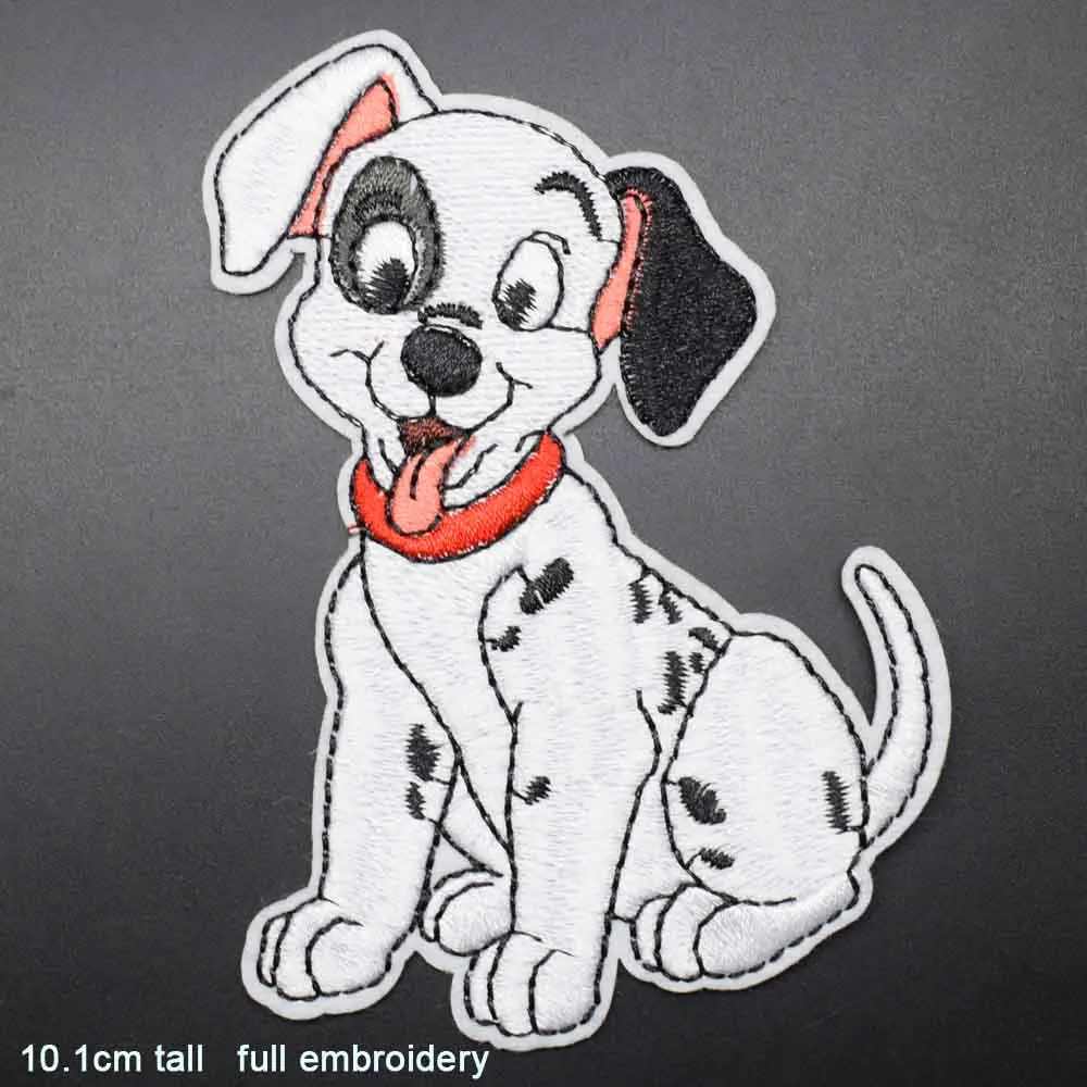 

Spotty Dog Full embroidery Iron On Embroidered Clothes Patches For Clothing Stickers Garment Wholesale