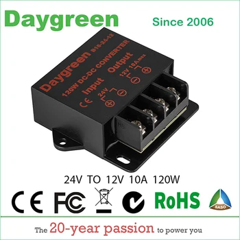 

24V to 12V 10A 120W DC DC Converter Regulator Car Step Down Reducer Daygreen CE Certificated 24V to 12V 10AMP Module