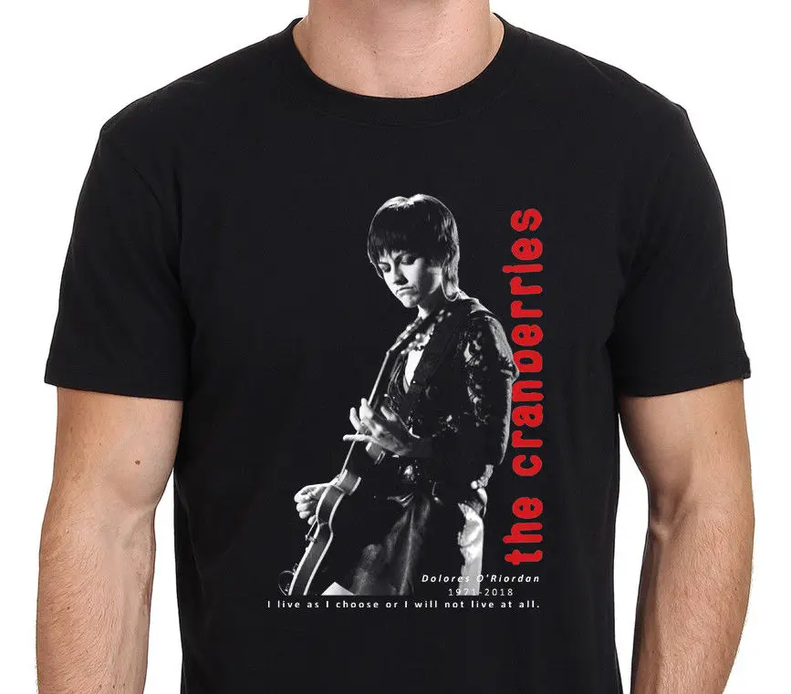 The Cranberries Dolores O'Riordan Tribute T Shirt Men's Black Size S