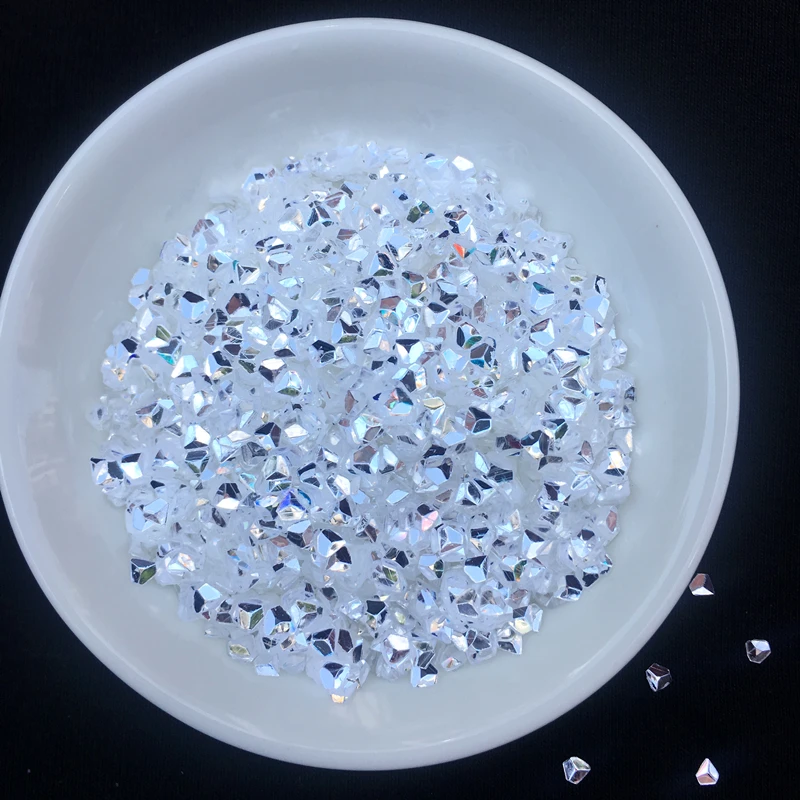 4000 шт Кристалл 3 мм Алмазная форма блестки 3D ПЭТ свободные блестки пайетки вечерние поделки, сделай сам дизайн ногтей, свадебные конфетти украшения