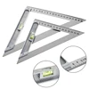 200mm Triangle Ruler 90° Alloy Measuring Tool With Bead Horizontal Woodworking ► Photo 1/6