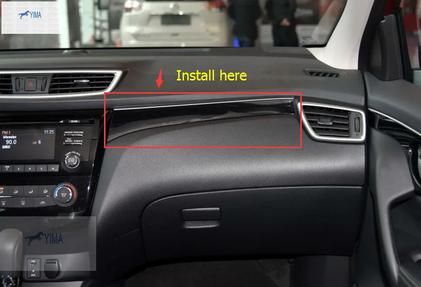 Yimaautotrims Матовый Интерьер для Nissan Qashqai J11 2014 2020 co pilot ABS приборная панель