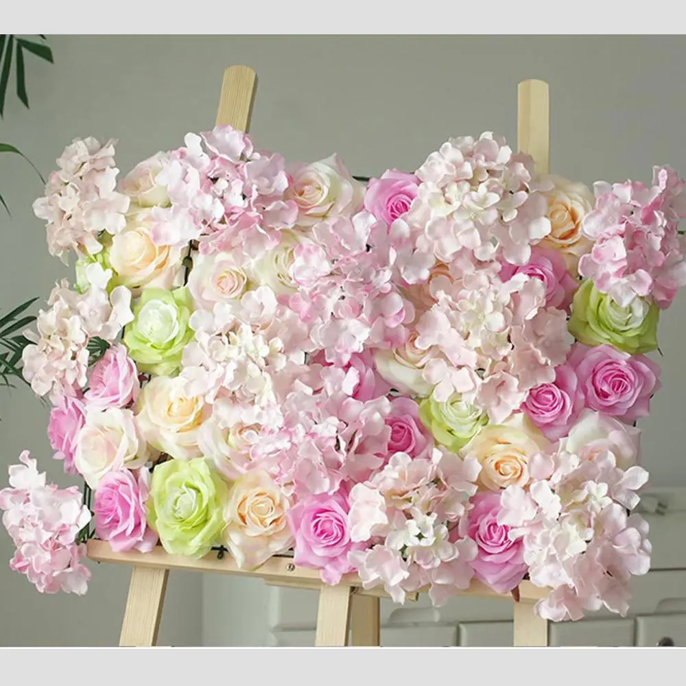 

Rose Hydrangea Wall Random Stitching Tailoring European Wedding Simulation Flower Arrangemen