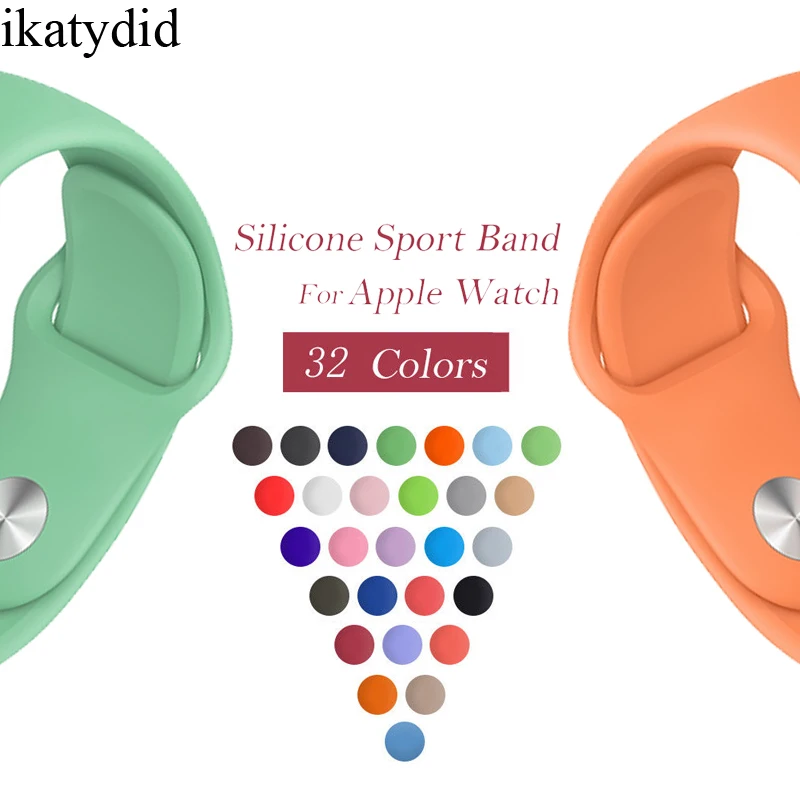 

Ikatydid sport silicone strap for apple watch band 4 44mm 42mm 3/2/1 correa watchband for iwatch bracelet 38mm 40mm rubber belt
