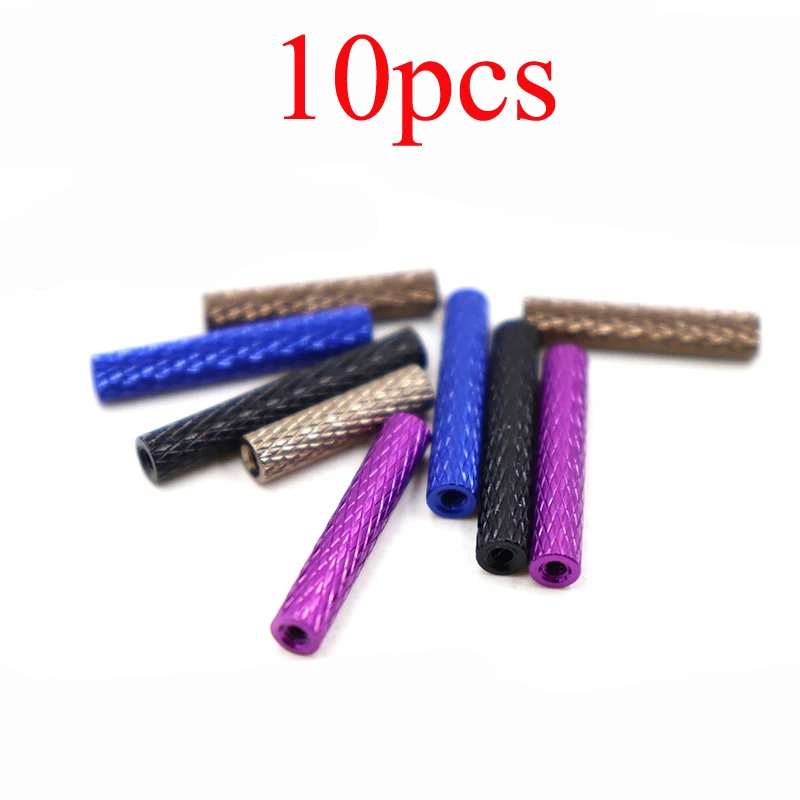 

10PCS M2 M2.5 Textured Aluminum Column Aluminum Spacer Pillar Standoff Rod Post for RC FPV Drone Aircraft Spare Parts