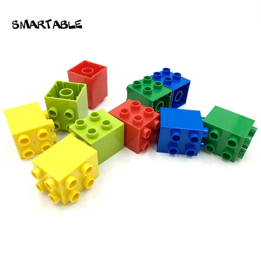 Специальный большой кирпич Smartable 2x2 со шпильками на 1 стороне строительные блоки детали совместимые с Duplo