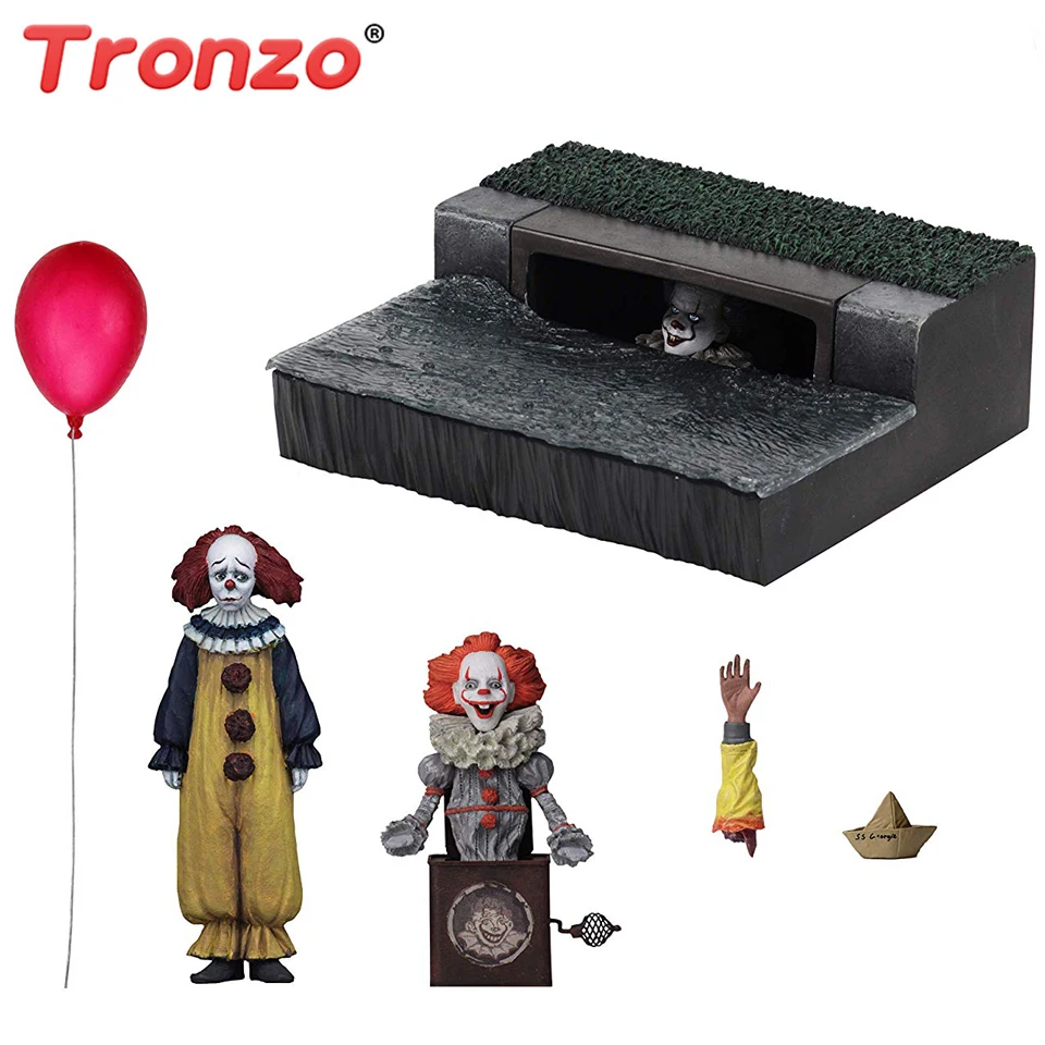 

Tronzo Action Figure NECA IT 2017 Deluxe Accessory Set Horror Movie IT Pennywise PVC Figure Model Doll Toys Gift For Halloween