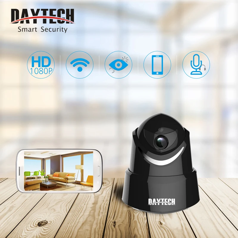 DAYTECH IP Camera WiFi Wireless Security Camera 1080P HD Network Monitor Night Vision Infrared Two Way Audio CCTV Indoor 