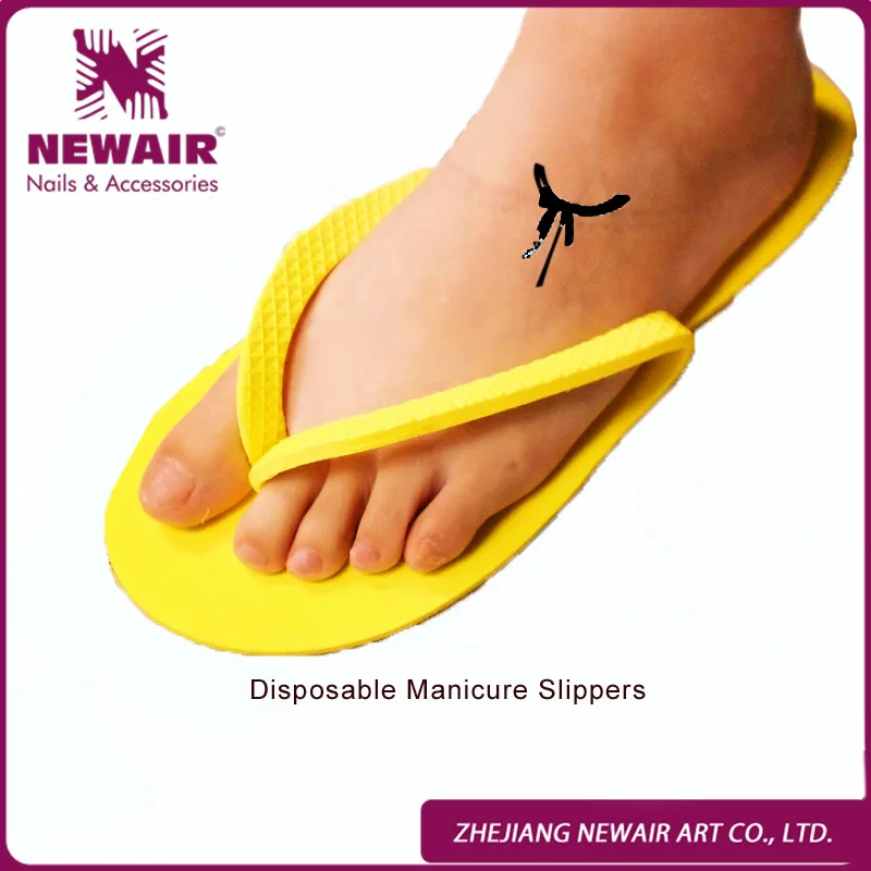 

Disposable Maincure Slipper EVA Foam Easy Slip Slippers Nail Tools Set Free Nail File & Toe Separators Support wholesale