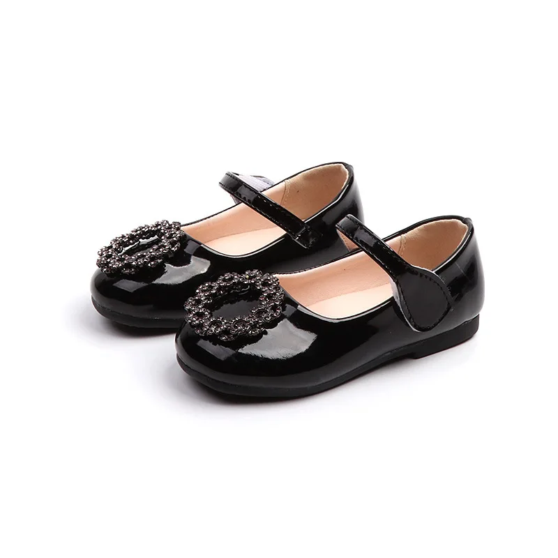 CYBLING Toddler Little Girls Soft PU Leather Mary Janes Flowers Dress Princess Shoes