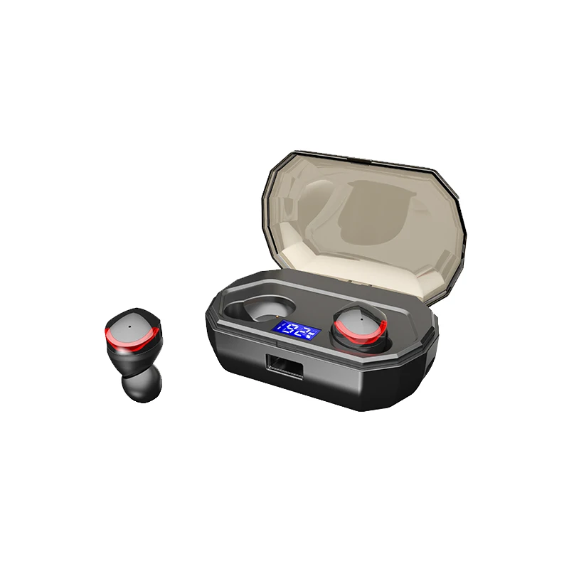 VTIN TWS Bluetooth Headset 5.0 Wireless Mini Power Digital Display Touch Control IPX6 Waterproof Bluetooth In-ear Earbud 3000mAh (15)