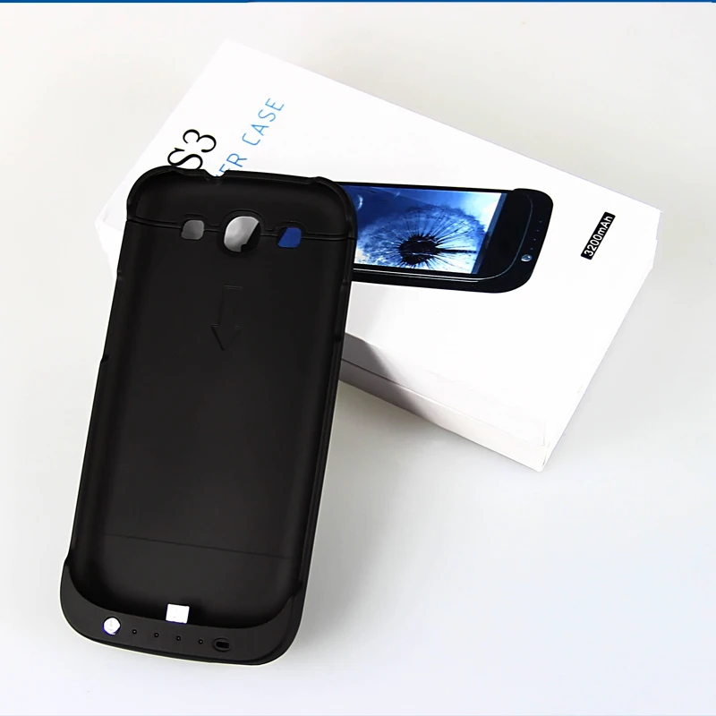 

Double use time! Ultra Slim Portable Backup External Battery Charger Case Power Bank Cover For Samsung Galaxy S3 3200mAh