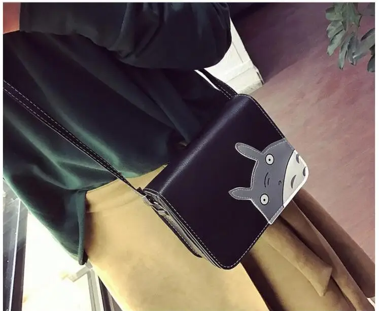 

1 piece Crossbody Designer Handbag High Quality Shoulder Bag Cute Anime Totoro Messenger Bag Satchel