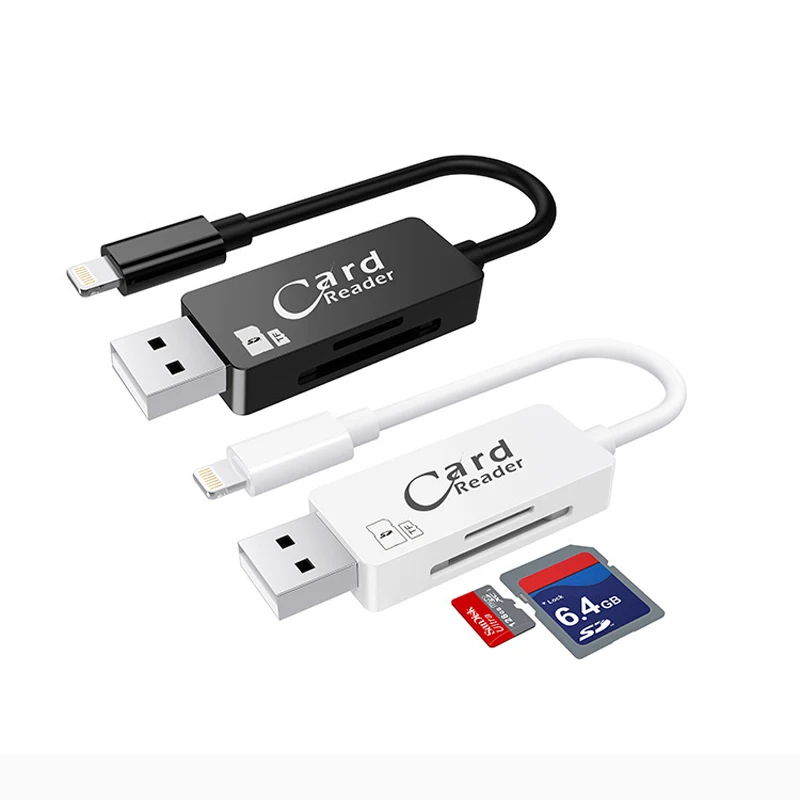 IUSB Pro 2 в 1 USB устройство для чтения карт памяти TF Micro SD карта OTG USB кабель адаптер Lightning SD адаптер для iPhone 5 5S 6 6S 7 8 Plus