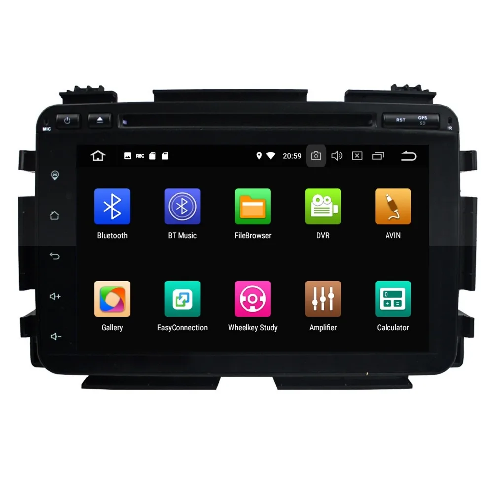 Top 8" Android 8.0 Car Stereo DVD Radio GPS Navigation for Honda Vezel HR V 2014 2015 2016 4GB RAM Bluetooth WIFI USB Mirror-link 2