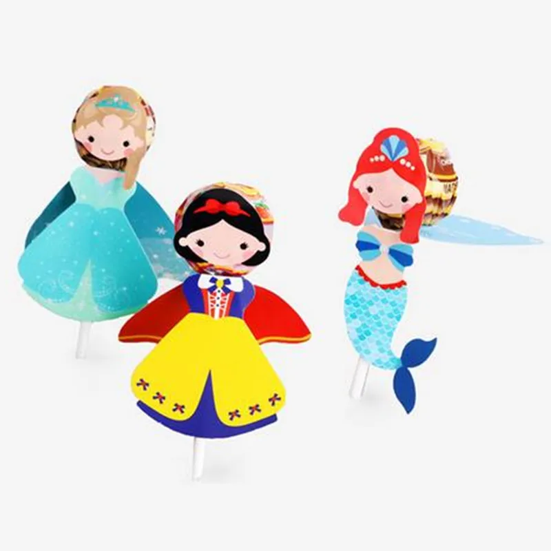 

Birthday party cartoon lollipop decorative paper card DIY fold decorative card 3 selection candy package box
