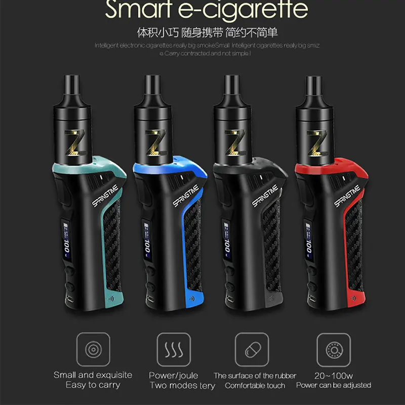 

100W 18650 Box Mod Kit Large Fog Smoke Stop Electronic Cigarette Body Metal with 2.5ml Vape Atomizer Vaporizer Kit VS Devilkin