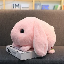 Lop плюшевый кролик кукла прекрасный Loppy Мягкий Кролик игрушка розовый/коричневый/белый/серый Huggable дети животные плюшевые игрушки подарок на день рождения 45 см - Цвет: Pink