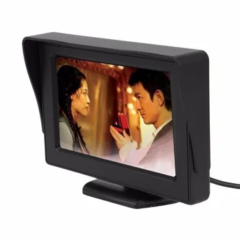 

kebidumei LCD Car Reverse Rearview Monitor Color Camera DVD VCR Remote Control 4.3 Inch TFT Install on Dashboard