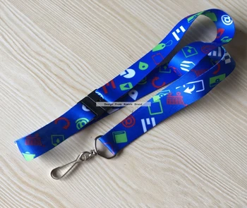 

Wholesale Custom logo Safety Breakaway blue Lanyards band idplain with Mobile/Phone/USB Holder ID Name Badge Keys Metal Clip