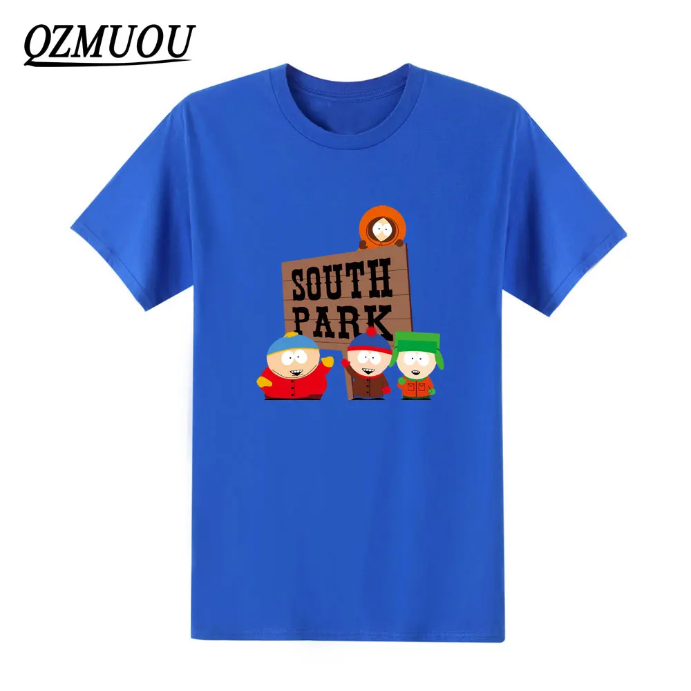 New Summer Fashion Cotton Pattern T Shirt Mens Clothing Cartoon Sitcoms SOUTH PARK T Shirts With Short Sleeve Top Tees Size