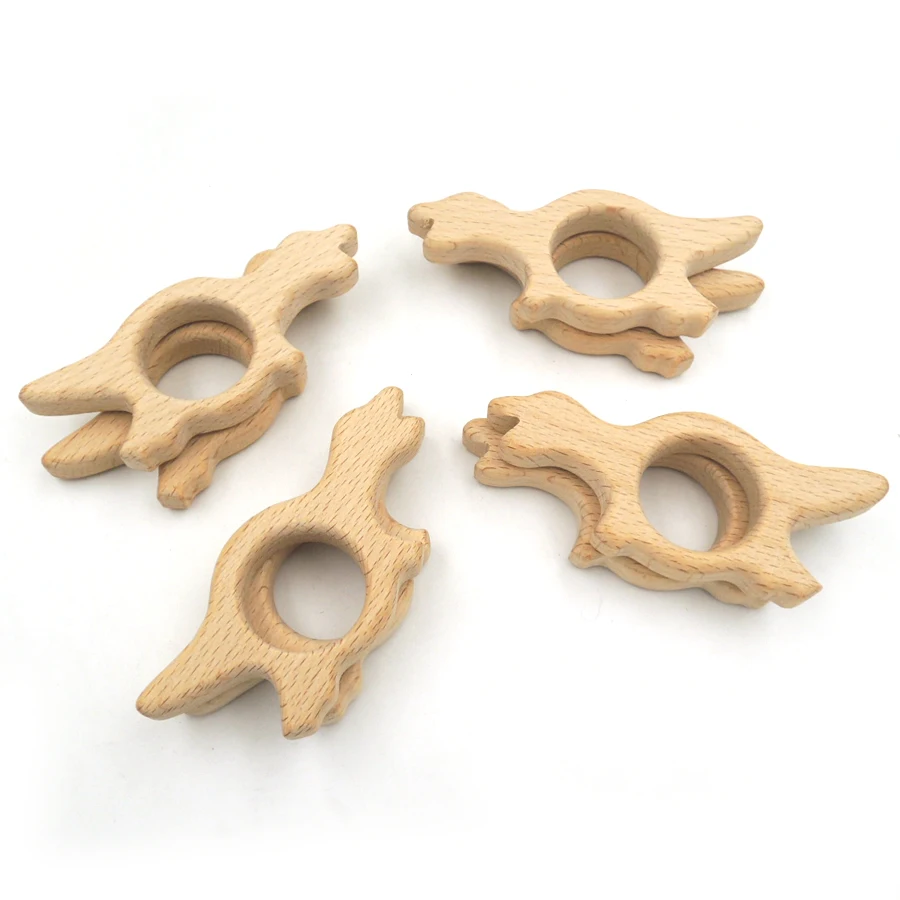 Прорезыватель для зубов детский экологичный из бука 10 шт.|baby teether|teether babybaby wooden